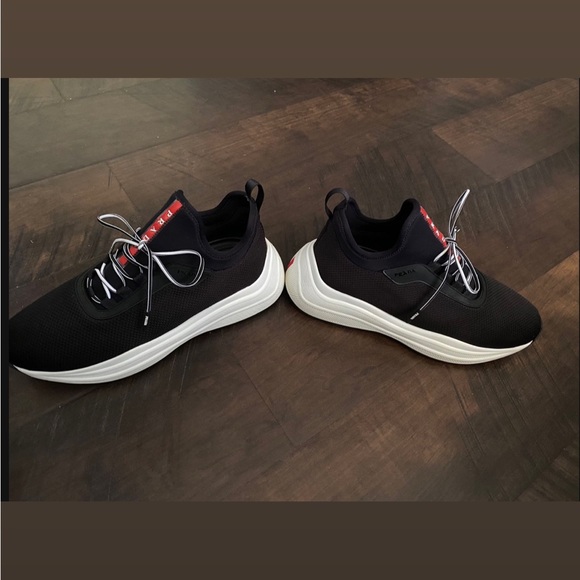 Prada Neoprene And Rubber Sneakers. Women’s size 9 lightly worn with no marks. - Picture 2 of 2